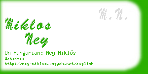miklos ney business card