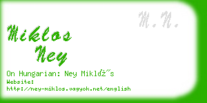miklos ney business card